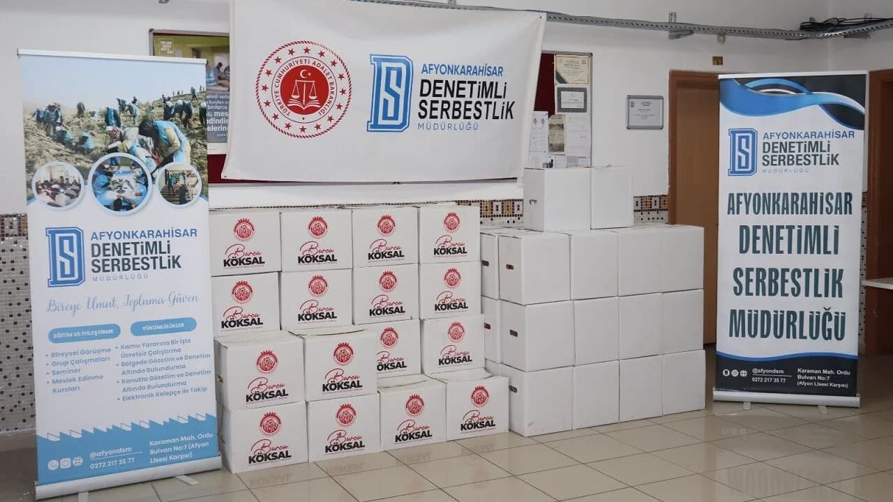 Afyonkarahisar'da Denetimli Serbestlik Yükümlülerine Ramazan Eli Uzandı