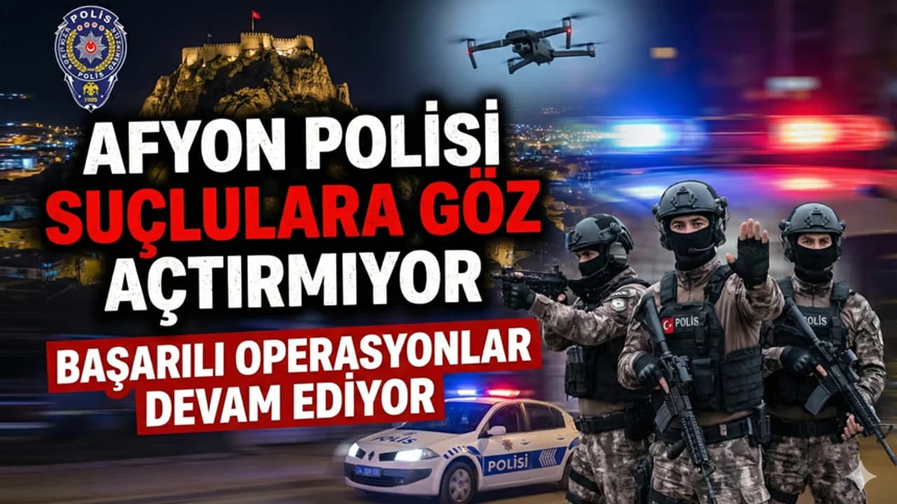 Afyonkarahisar'da Suça Karşı Sıkı Denetim: Cinayet Hükümlüsü ve İki Uyuşturucu Kuryesi Cezaevinde