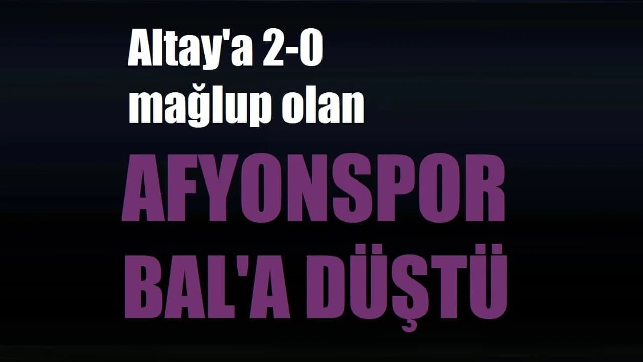 Afyonspor, İzmir Deplasmanında Yıkıldı: Bölgesel Amatör Lig'e Veda Etti