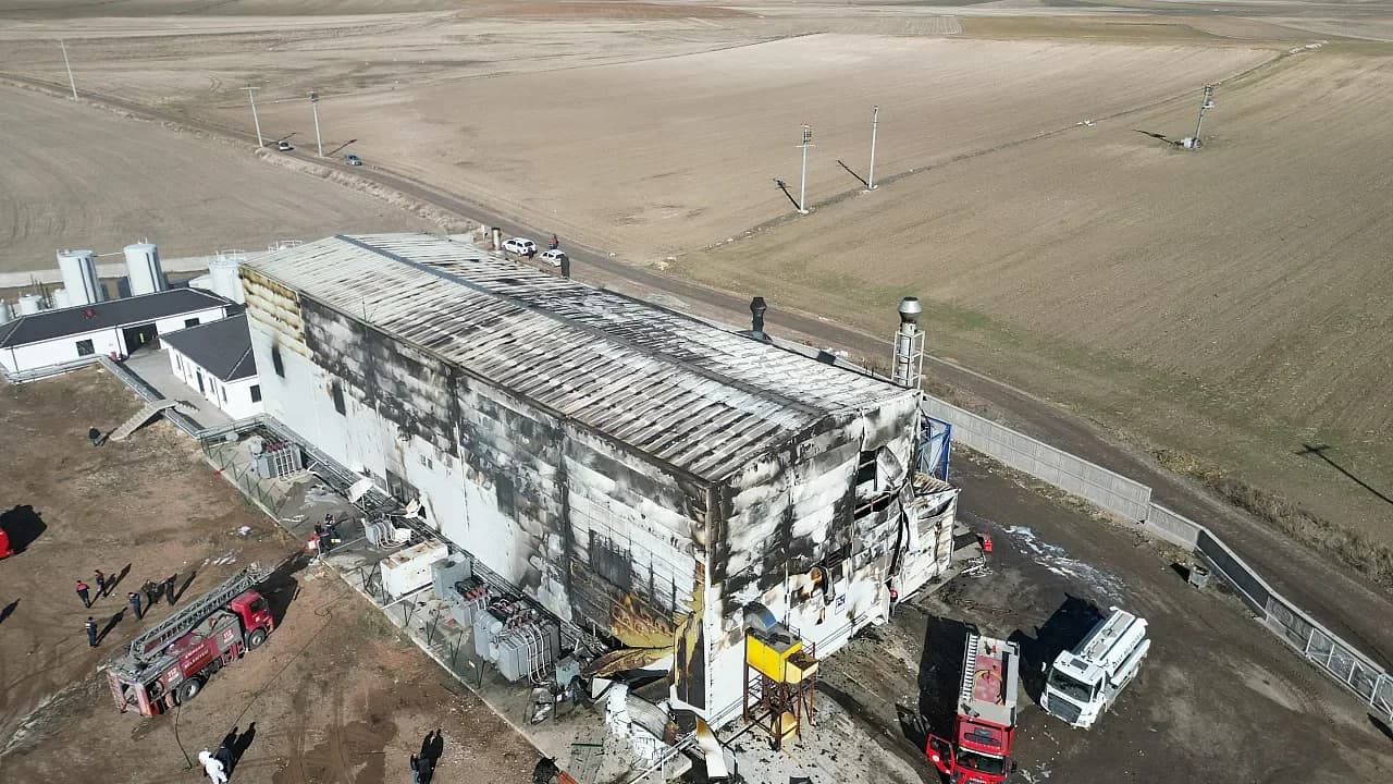 Emirdağ'daki Elektrik Üretim Tesisinde Korkutan Yangın: Ekipler 2 Saat Mücadele Etti